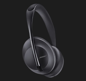 black headphone