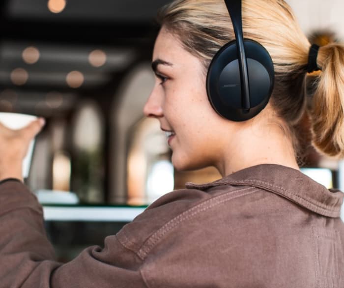 Headphones on girl's head